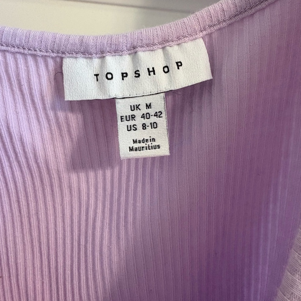Topshop Ribbed Crop Top - Picture 2 of 3
